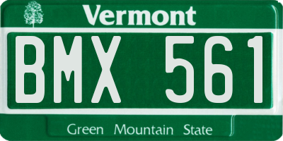 VT license plate BMX561