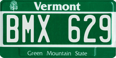 VT license plate BMX629