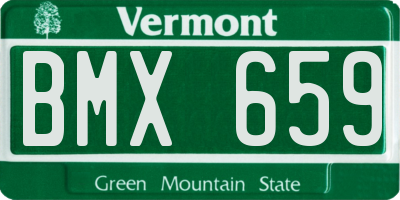 VT license plate BMX659
