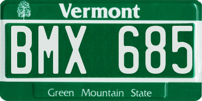 VT license plate BMX685