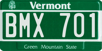 VT license plate BMX701