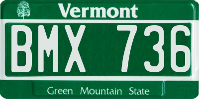 VT license plate BMX736