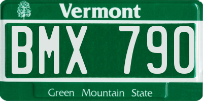 VT license plate BMX790