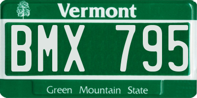 VT license plate BMX795