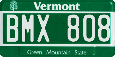VT license plate BMX808