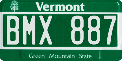VT license plate BMX887