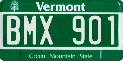 VT license plate BMX901