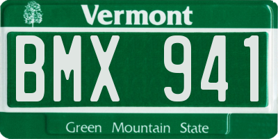 VT license plate BMX941