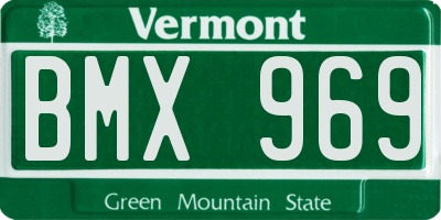 VT license plate BMX969