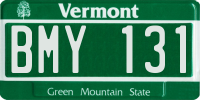VT license plate BMY131