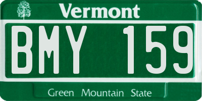 VT license plate BMY159