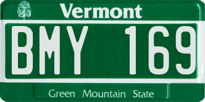 VT license plate BMY169