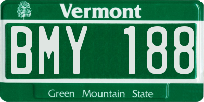 VT license plate BMY188