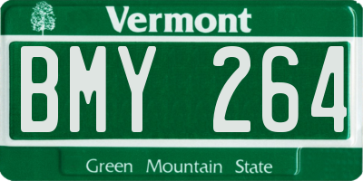 VT license plate BMY264