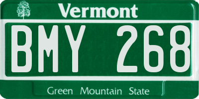 VT license plate BMY268