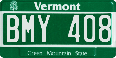 VT license plate BMY408