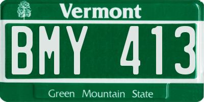 VT license plate BMY413