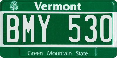 VT license plate BMY530