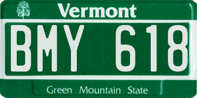 VT license plate BMY618