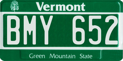 VT license plate BMY652