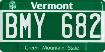 VT license plate BMY682