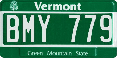 VT license plate BMY779