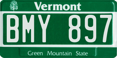 VT license plate BMY897