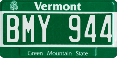 VT license plate BMY944