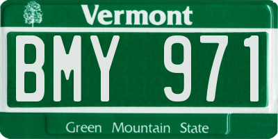 VT license plate BMY971