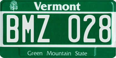 VT license plate BMZ028