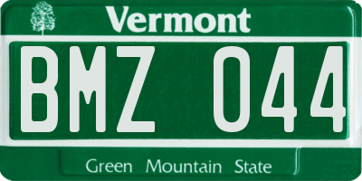 VT license plate BMZ044
