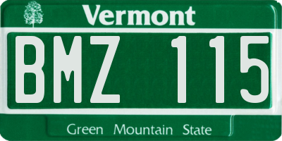 VT license plate BMZ115