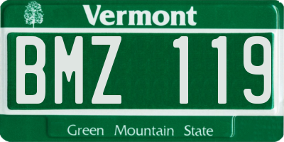 VT license plate BMZ119