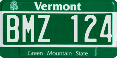 VT license plate BMZ124