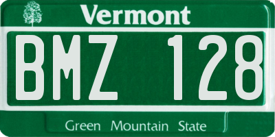VT license plate BMZ128