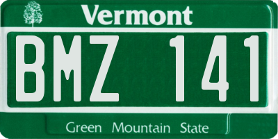 VT license plate BMZ141