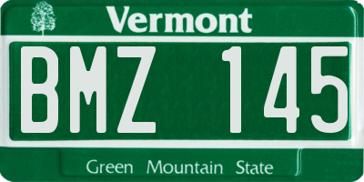 VT license plate BMZ145