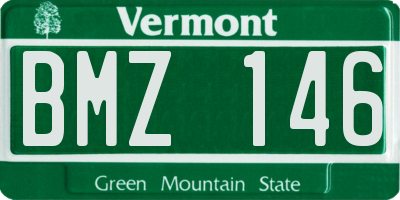 VT license plate BMZ146