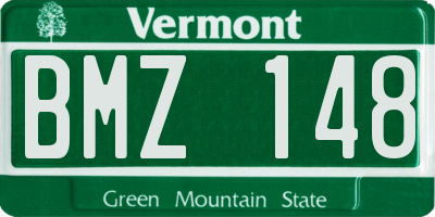 VT license plate BMZ148