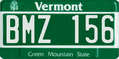 VT license plate BMZ156
