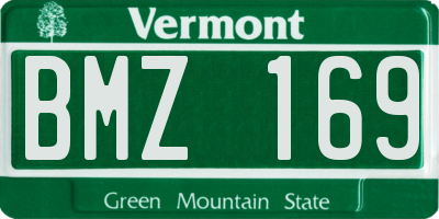 VT license plate BMZ169