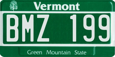 VT license plate BMZ199