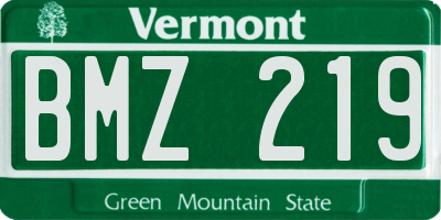 VT license plate BMZ219