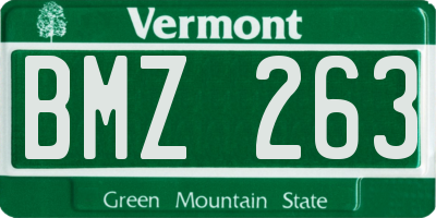 VT license plate BMZ263