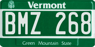 VT license plate BMZ268