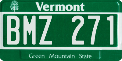 VT license plate BMZ271