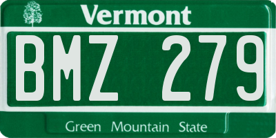 VT license plate BMZ279