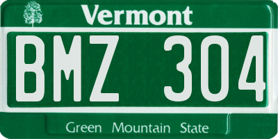 VT license plate BMZ304