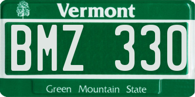 VT license plate BMZ330