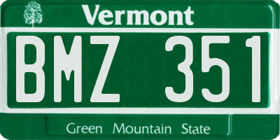 VT license plate BMZ351
